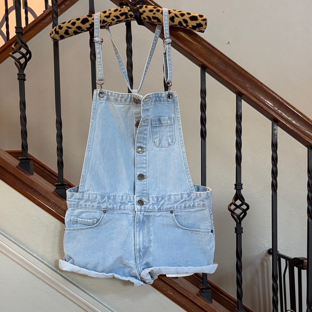 Super cute Light Blue Short Denim Overalls